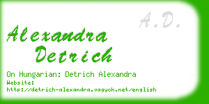 alexandra detrich business card